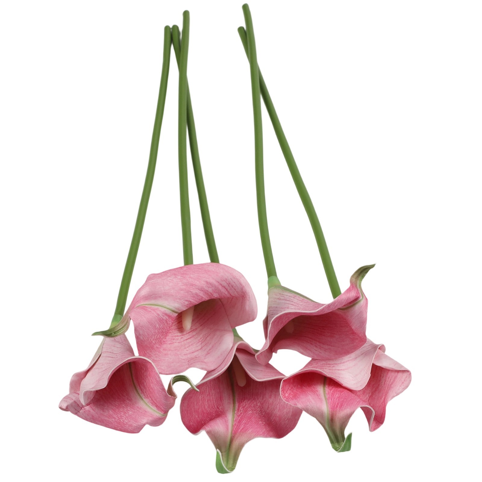 5pcs Realistic Artificial Calla Lily Bouquets for Stylish Home Accents