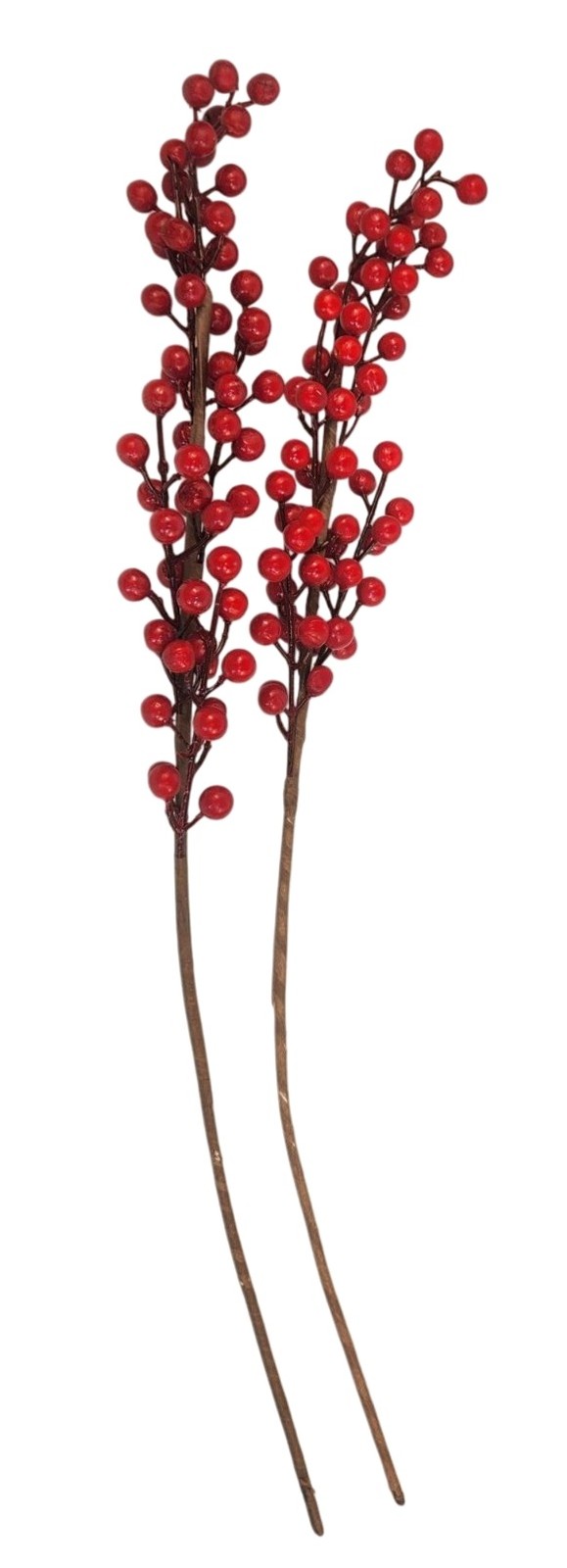 Red Berry Stems Artificial Christmas Picks, Holiday Floral Branches, Festive Wre