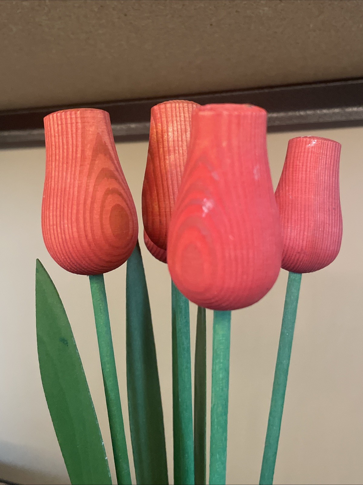 Wooden Tulip Flower Rose House Decor By Valmistettu Suomessa 16” Tall