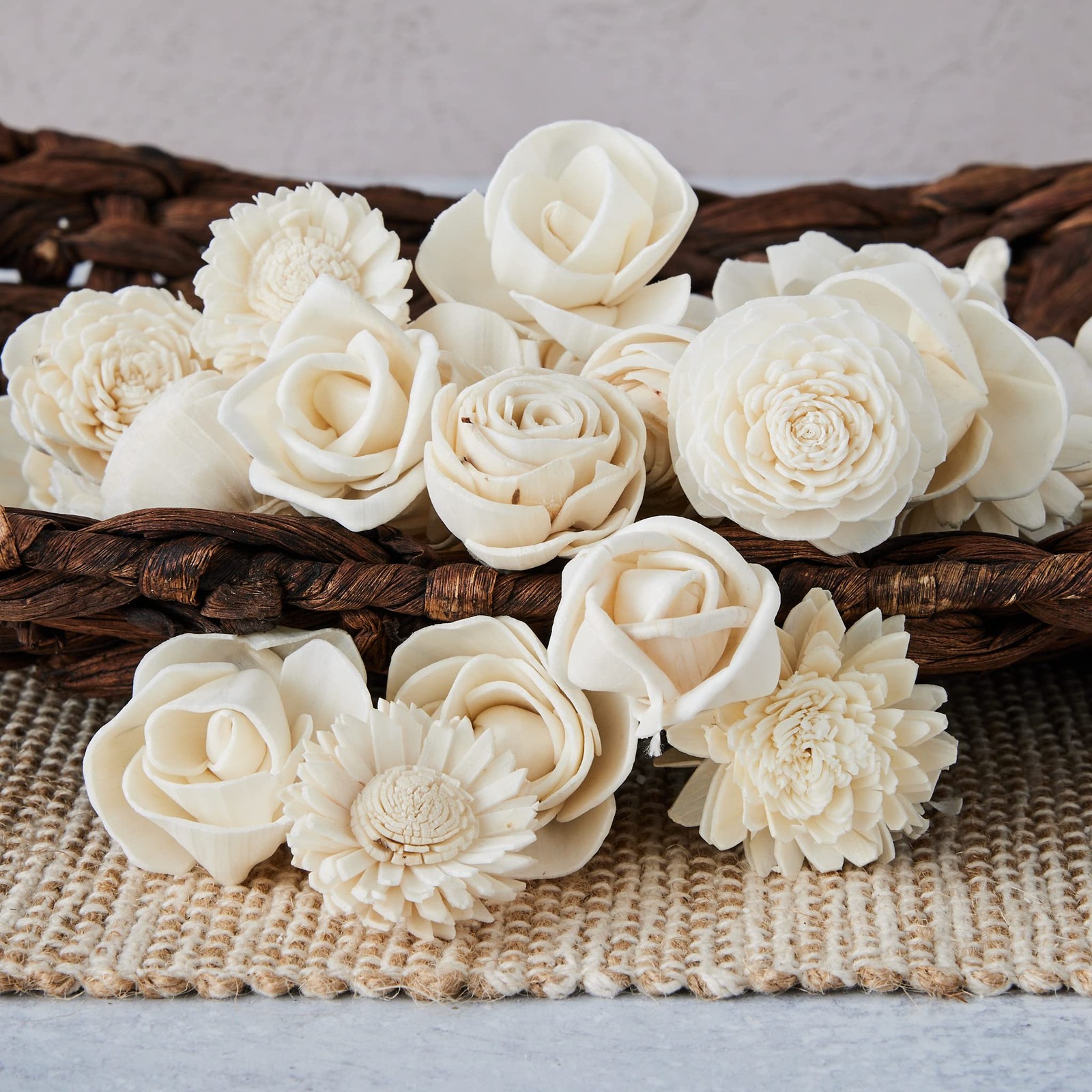 Mini Sola Wood Flower Assortment – 50 in a Set