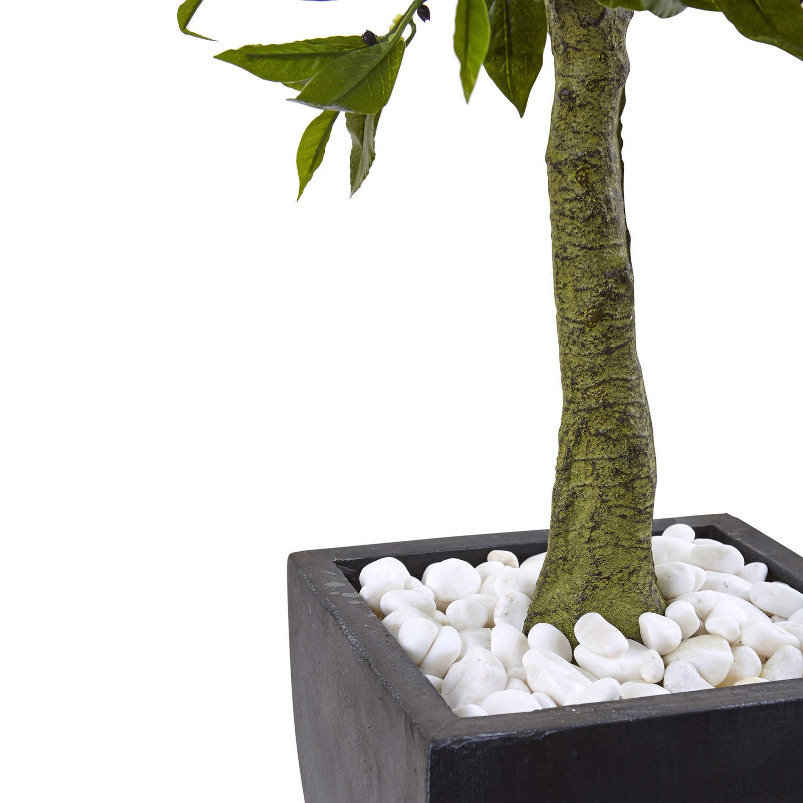Bay Leaf Artificial Fake Topiary Tree w/ Black Pot UV Resistant (Outdoor)