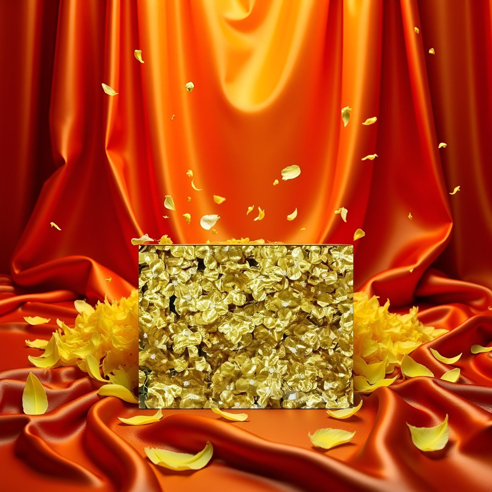 500PcsGold Artificial Silk Flower Petals Silk Rose Petals Fake Petals Emulati…