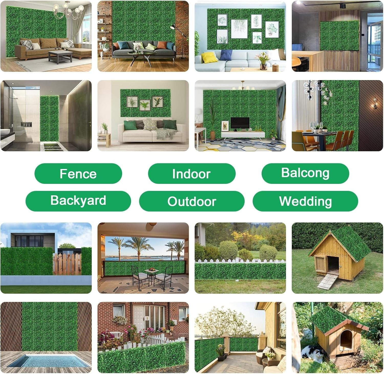 Natural Look Artificial Grass Wall Panel – Ideal for Stylish Privacy & Decor
