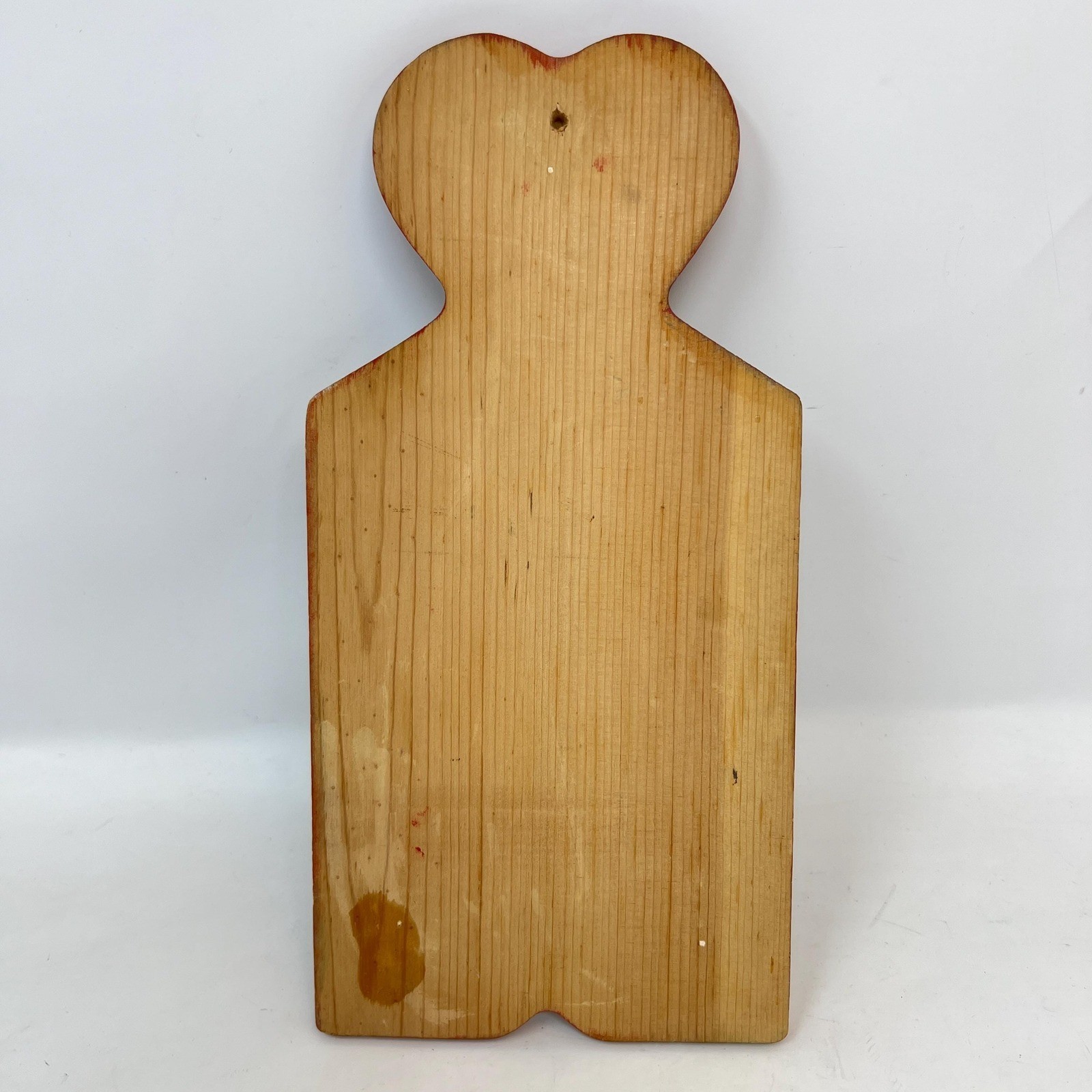 Vintage Painted Wooden Cutting Board Apple Ball Jar Wall Decor 11.5″ Signed
