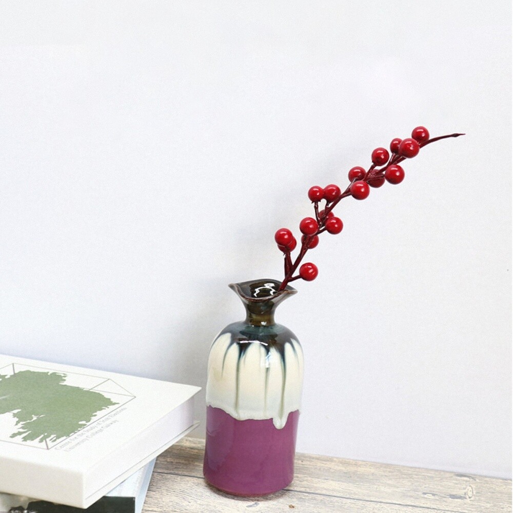 10 Pcs Red Berries Red Berry Picks Branch Flower Centers Wreath Floral Stems