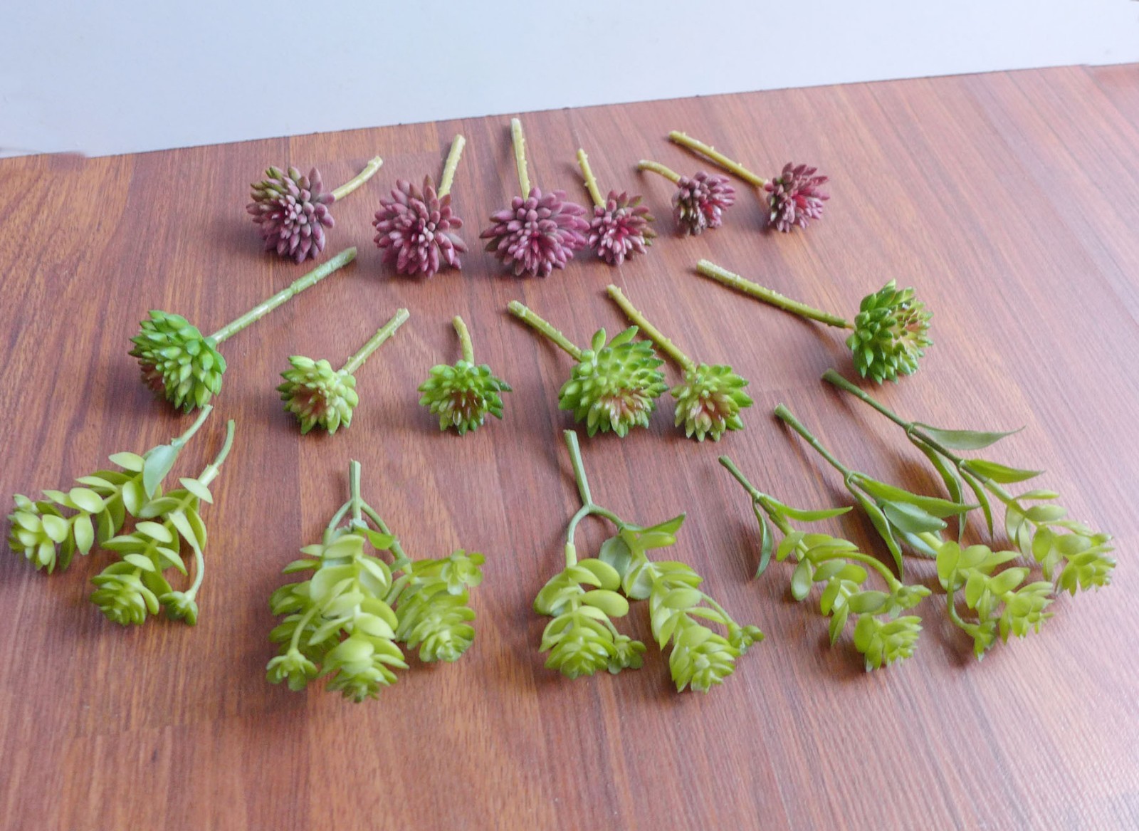 Set of 19 Artificial Miniature Grass Succulents Plants Fairy Garden Decoration