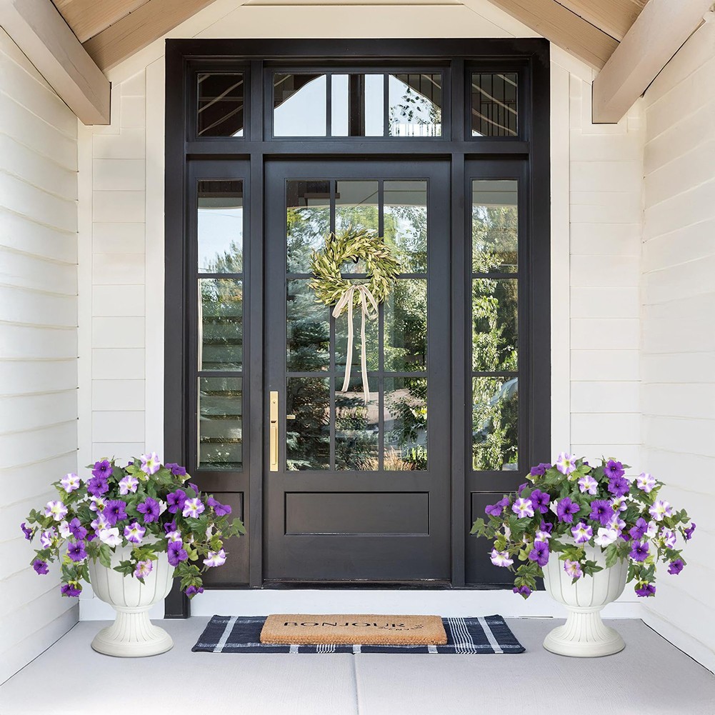 Vibrant Spring Faux Petunias in Silk and Plastic for Patios and Living Rooms