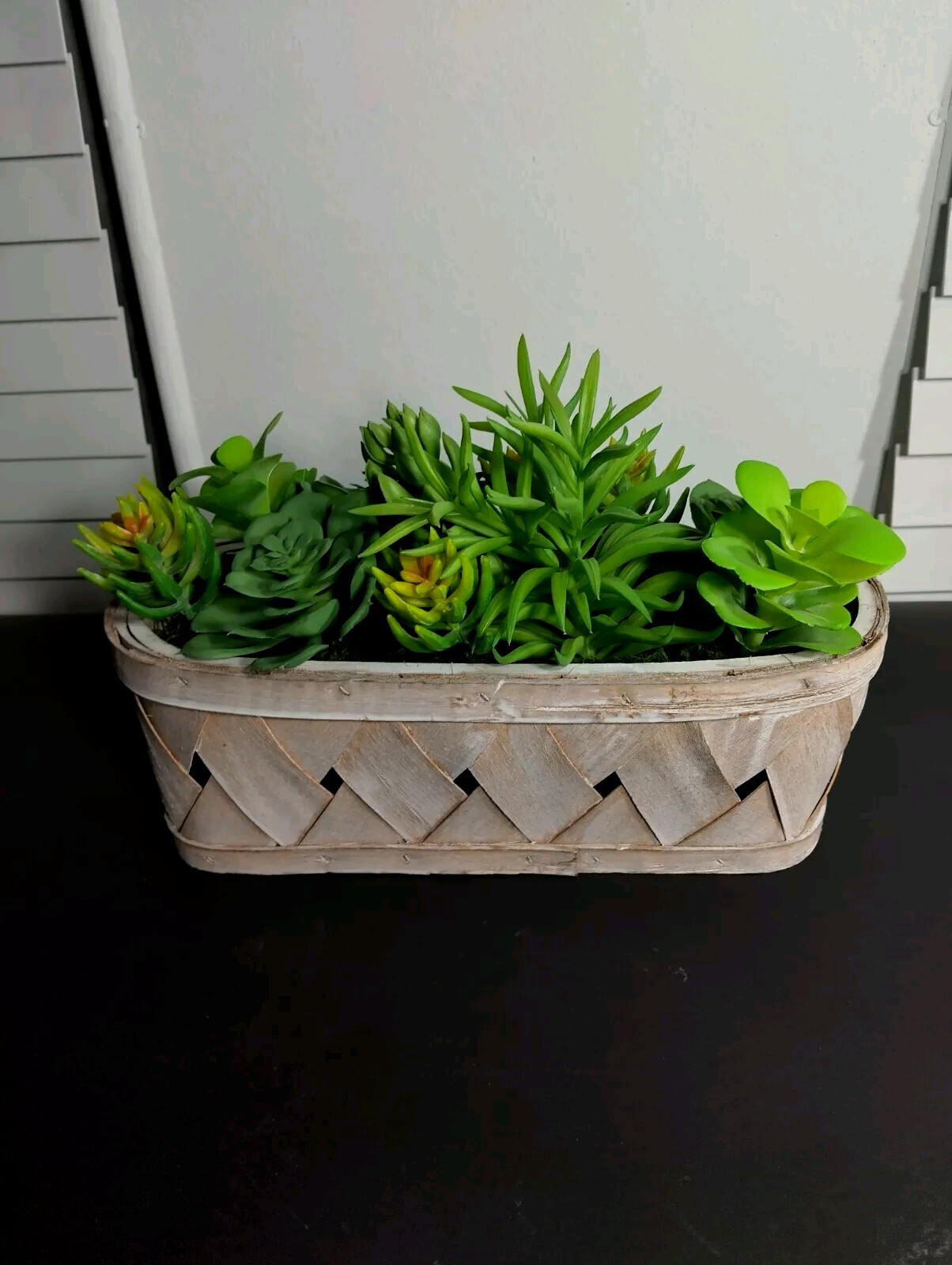 Artificial Flowers/ Succulents In Basket Flower Succulent Decor 12 X 8 Inches