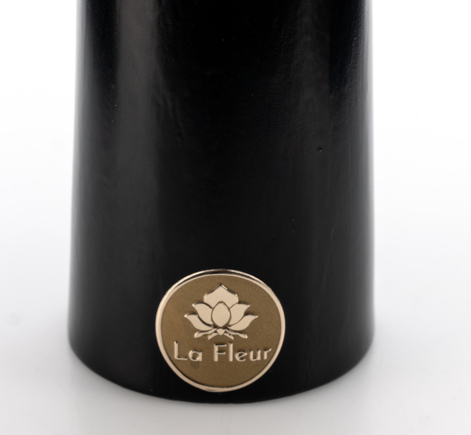 La Fleur Bouquets Red Peonies In 9″ Black Ceramic Vase Los Angeles 11.5″ USED