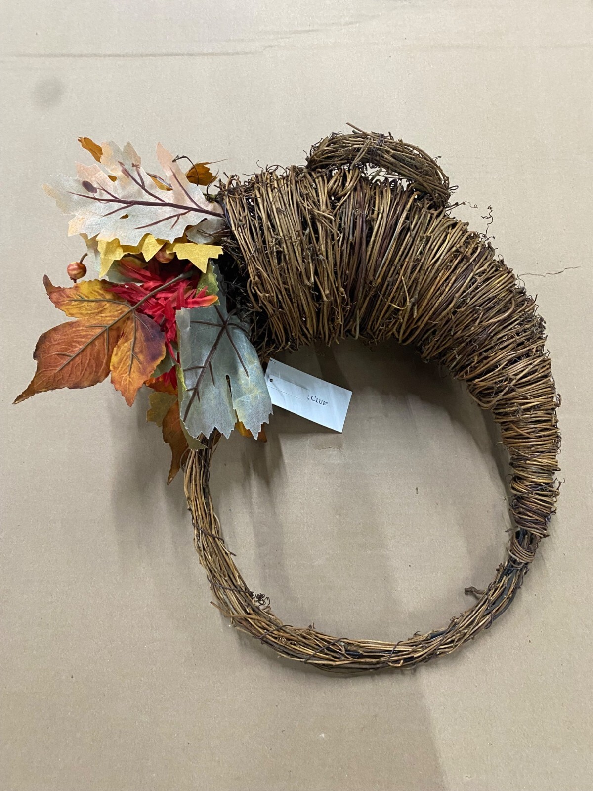 Charter Club Harvest Floral Decorative Cornucopia 18″L x 10″W x 11″H NEW