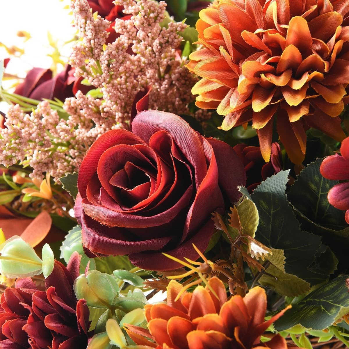 Artificial Flowers with Vase for Decorations,Faux Flower Arrangement in Vase,…