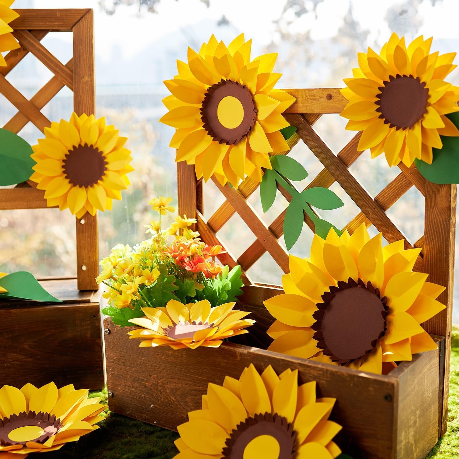 Sunflower Flower Decorations for Wall Giant Artificial Sunflowers Classroom D…