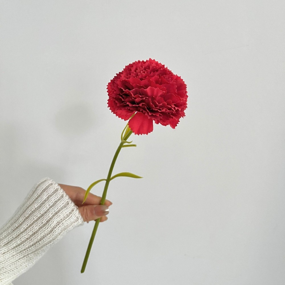 Silk Fabric Carnation Bouquet Artificial Flowers for Interior Design Use