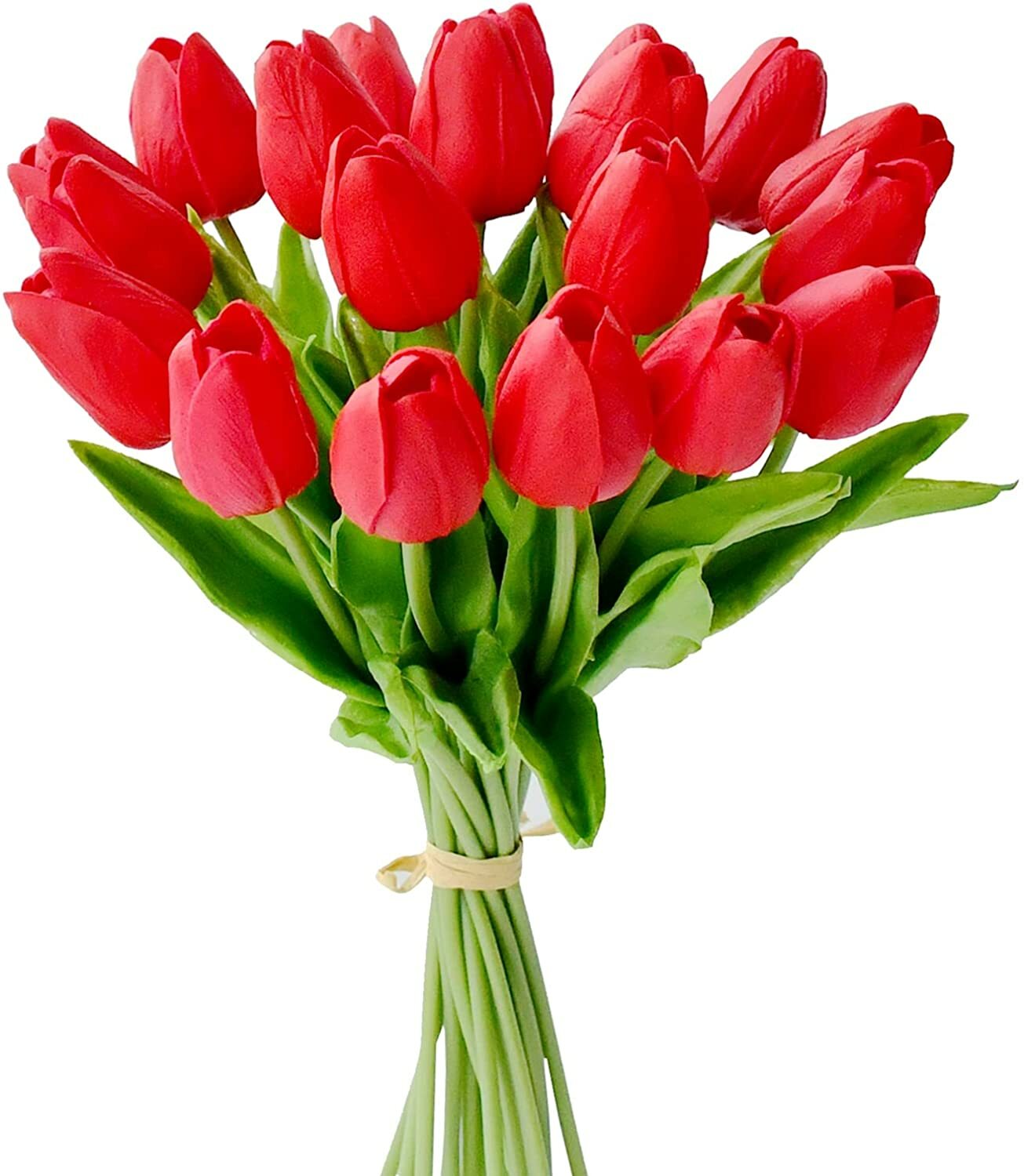 10 PACK Red Artificial Tulip Fake Flowers Real Touch For Wedding Home Decor US