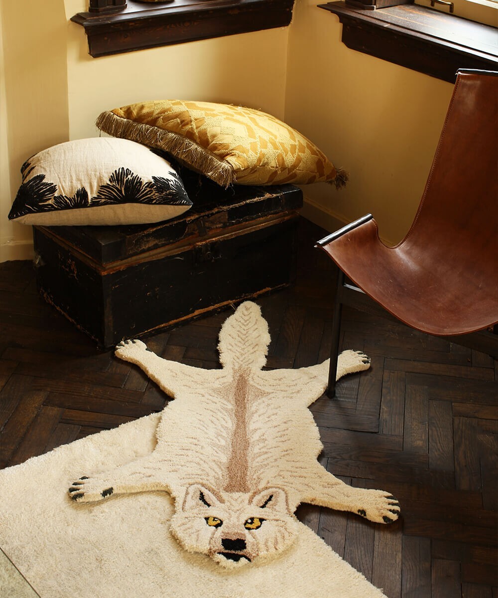 Faux Fur Animal Print Hide Skin Rug Tiger/deer/lion Area Rug For Home Decoration