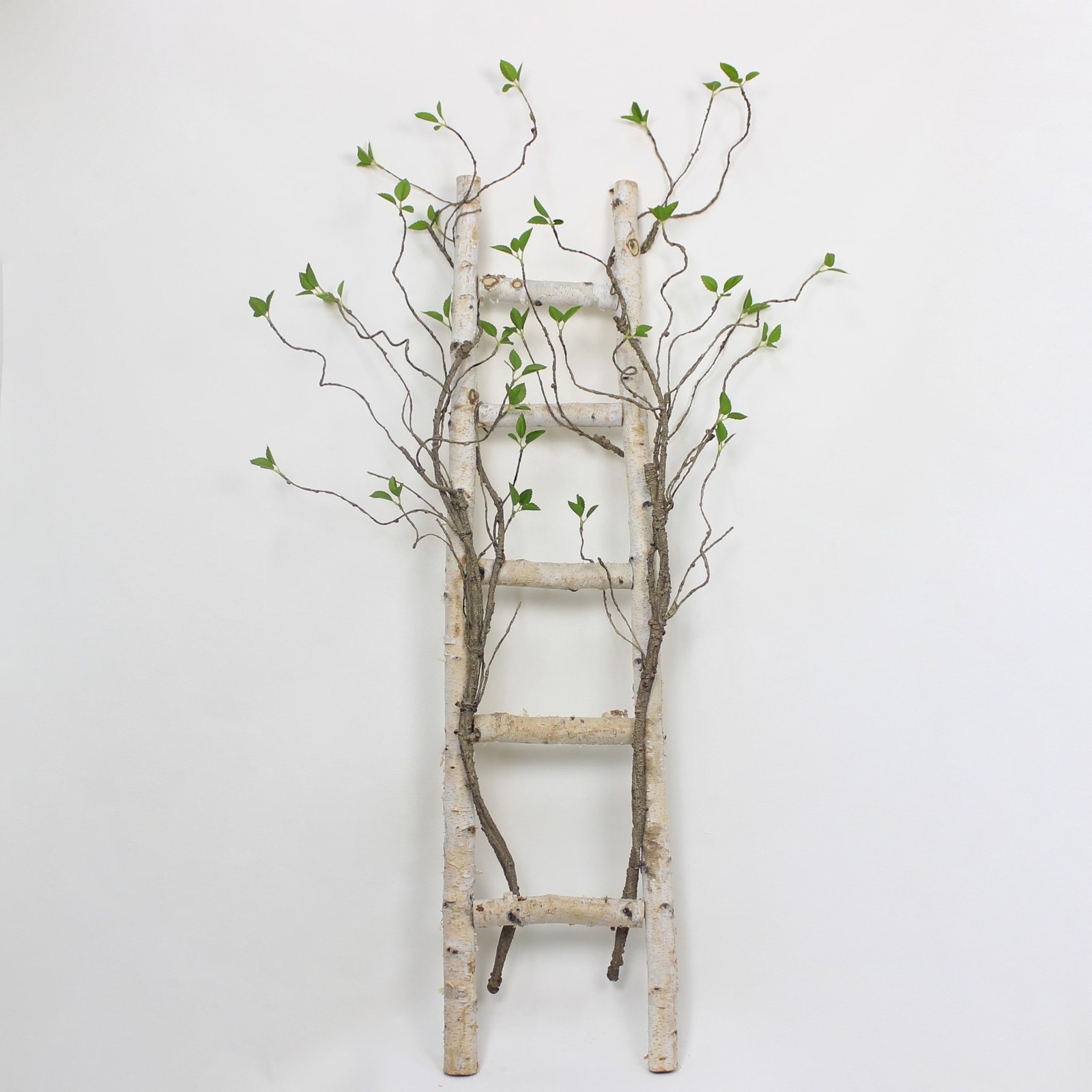 2pcs 57in Artificial Tree Branches Fake Vines with Realistic Leaves Bark Text…