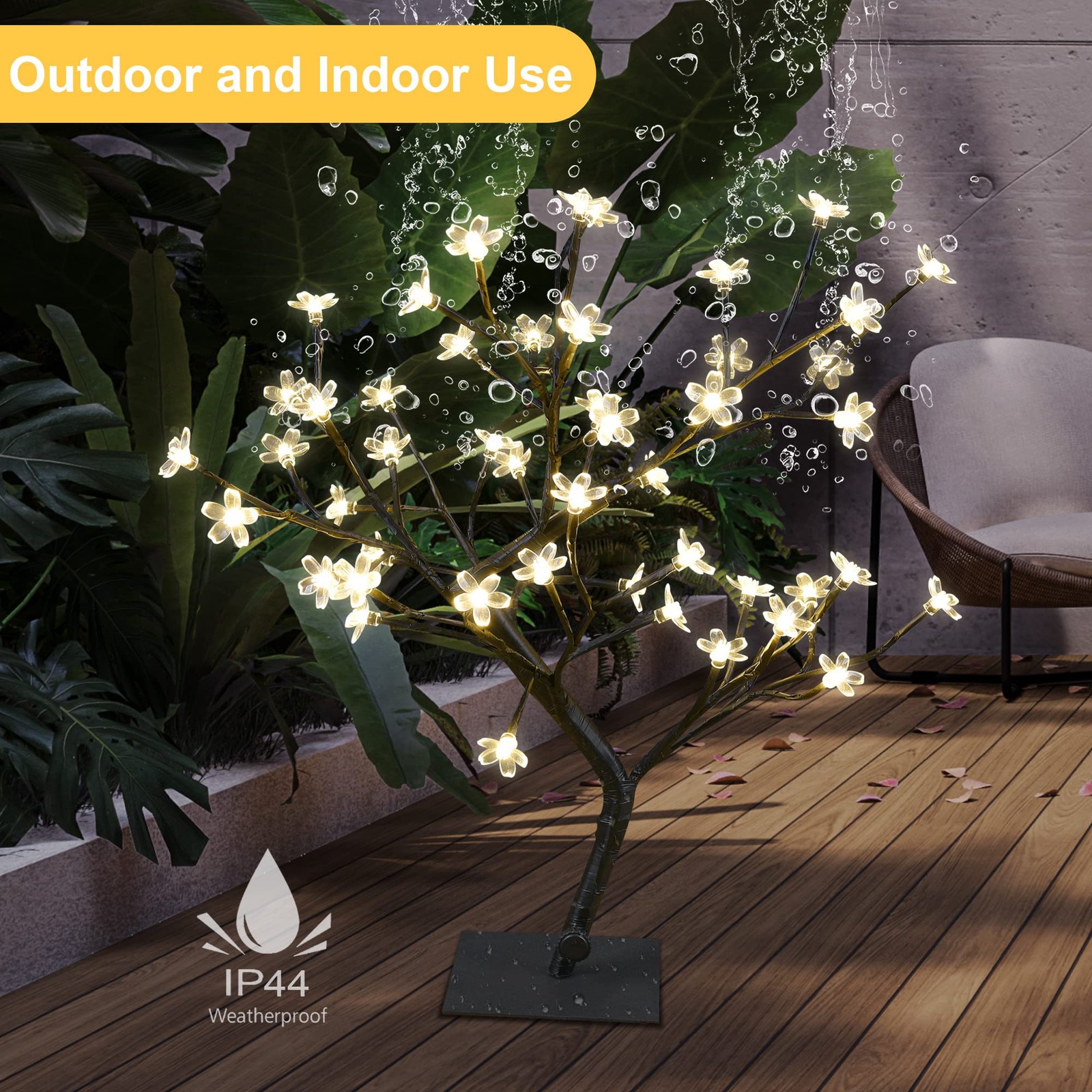 Cherry Blossom Bonsai Tree Light 18IN Tree Lamp with 48 LED Japanese Cherry B…
