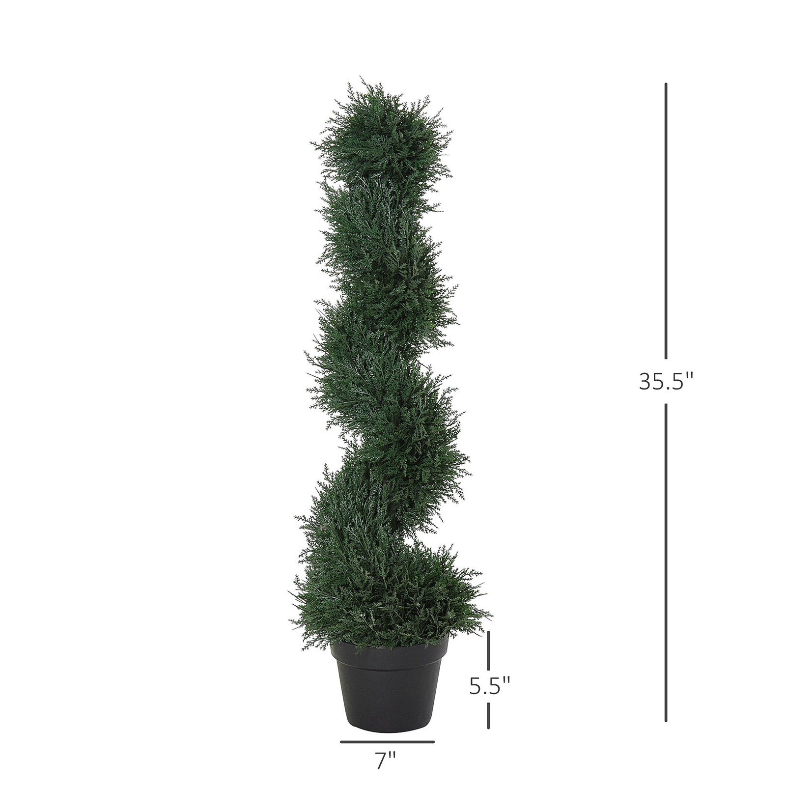3FT Topiary Artificial Faux Cedar Tree Plant w Nursery Pot