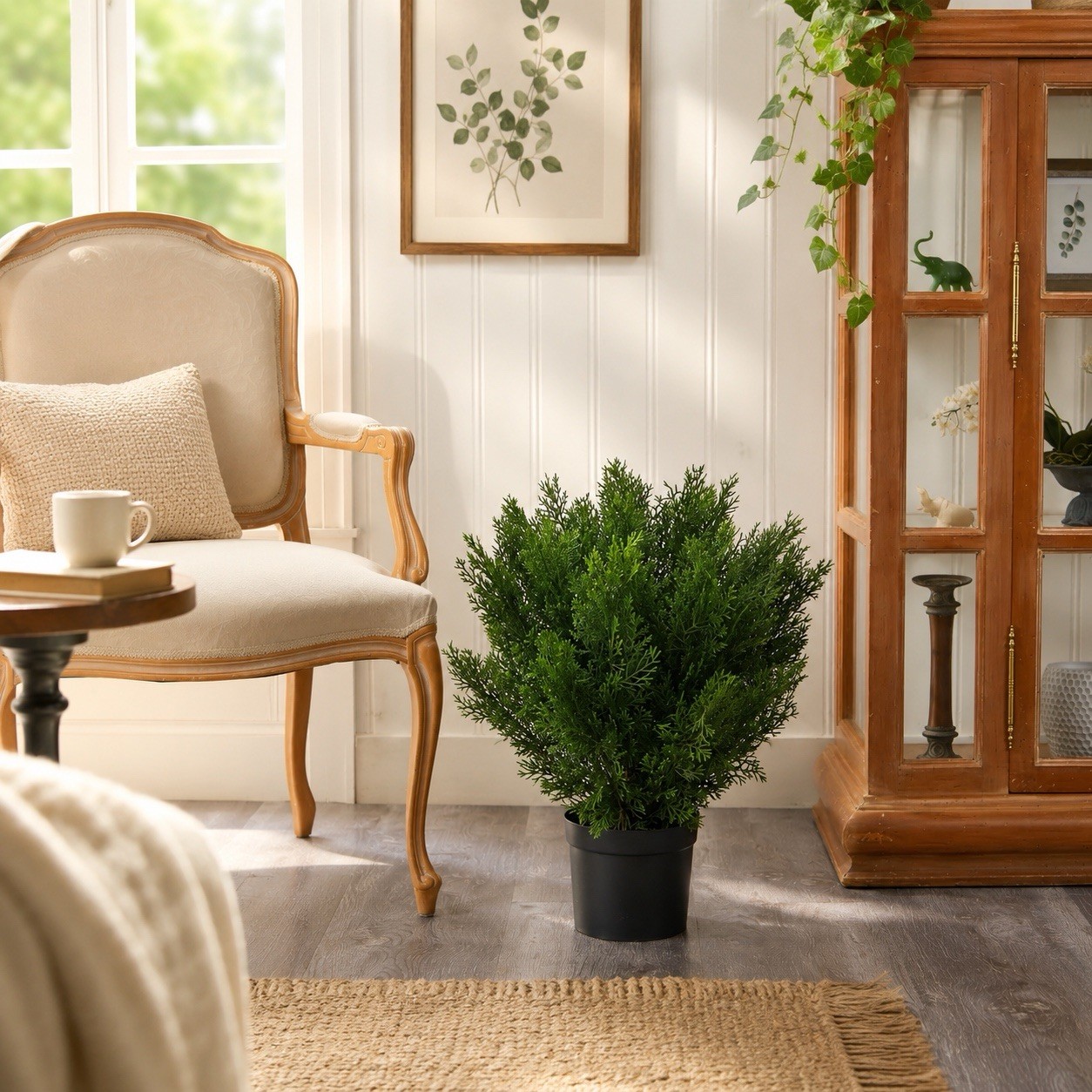 2’ Cedar Topiary Artificial Tree UV (Indoor/Outdoor) Home Decor. Retail $96