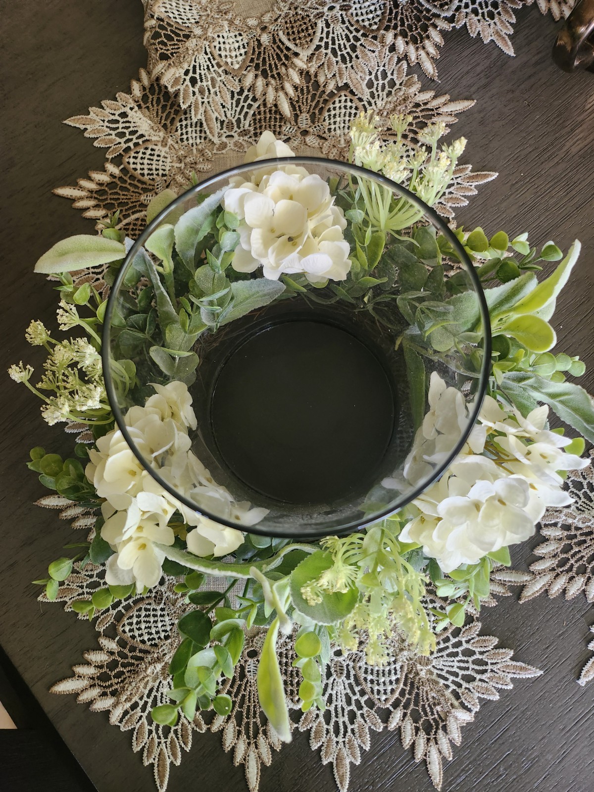 Nearly Natural Hydrangea Candelabrum Silk Flower Artificial Arrangement