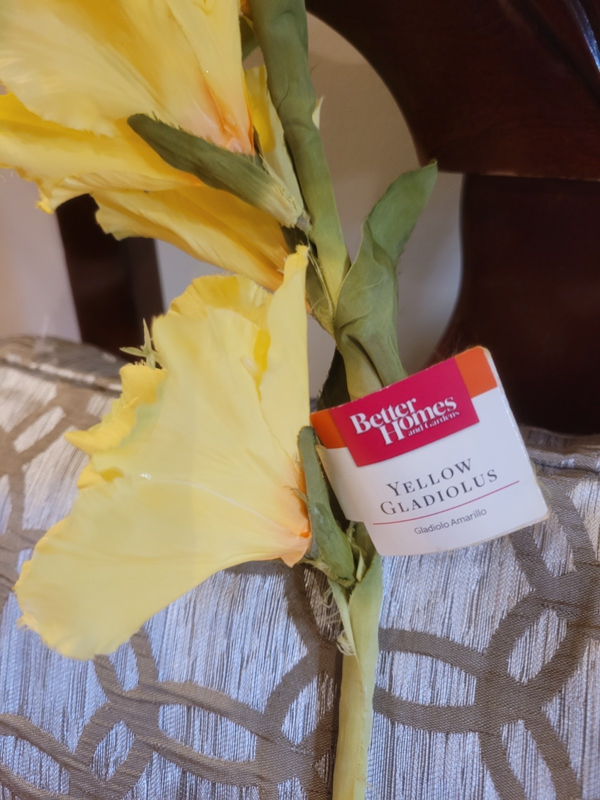 15 Pk Artificial Yellow Gladiolus Flowers Stem approx 36 inch L By Better Homes