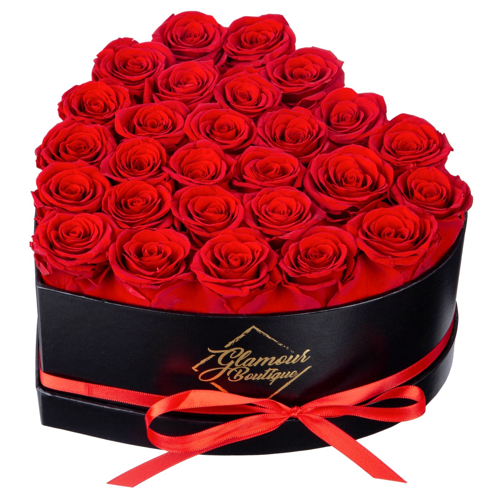 Glamour Boutique 27-Piece Forever Rose Heart Shape Gift Box – Preserved Roses