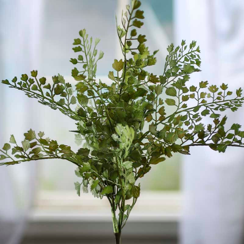 Package of 2 Artificial Maidenhair Fern Indoor/Outdoor 14″ Bushes