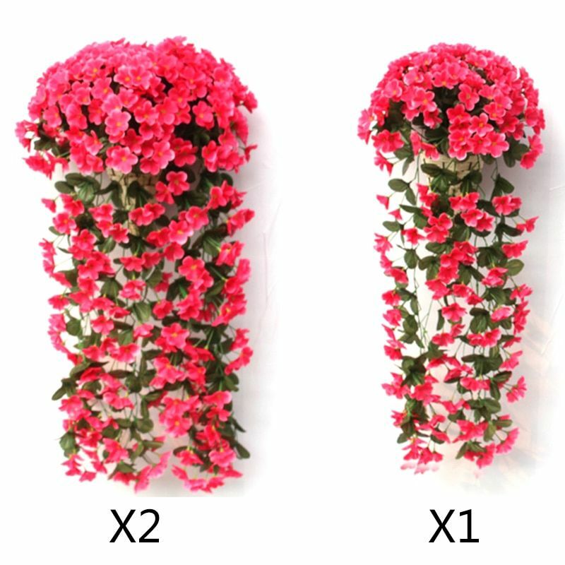 70cm Artificial Flower Lobelia Violet Hanging Wedding Garland Decor Silk