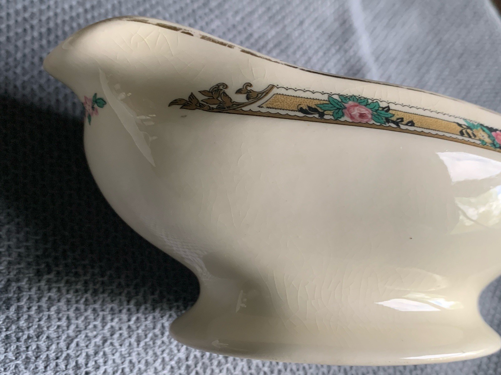 Mount Clemens Gravy Boat MTC2 1932 USA Antique Unique Floral Dish? Crafts