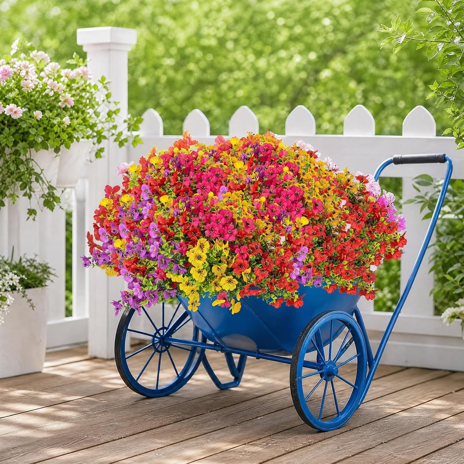 24 Pcs Artificial Daisy Flowers for Outdoors 6 Color | UV Resistant Artificia…