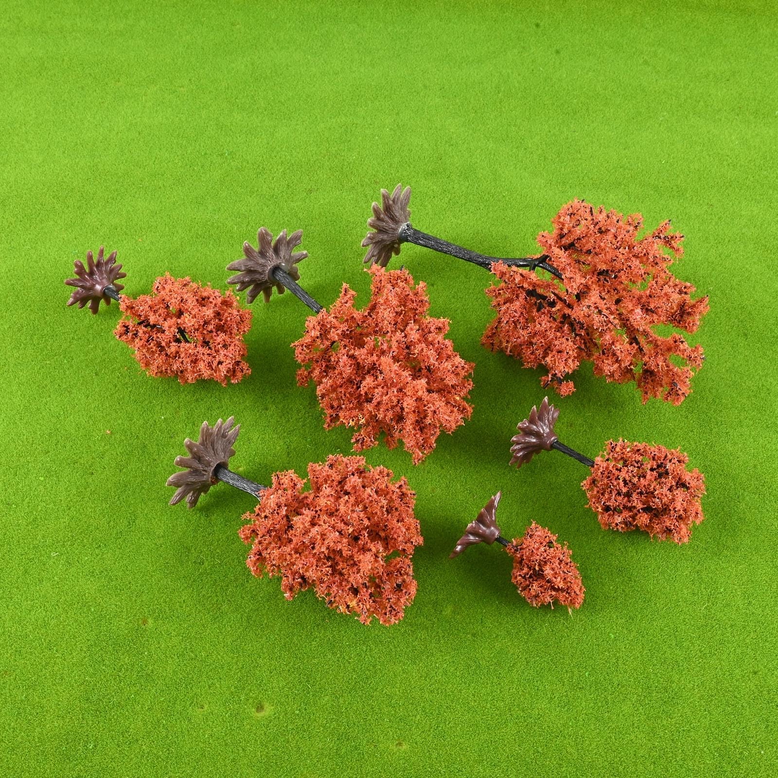 16 Pcs Miniature Model Trees with Base Fake Artificial Trees Scenery Railroad…