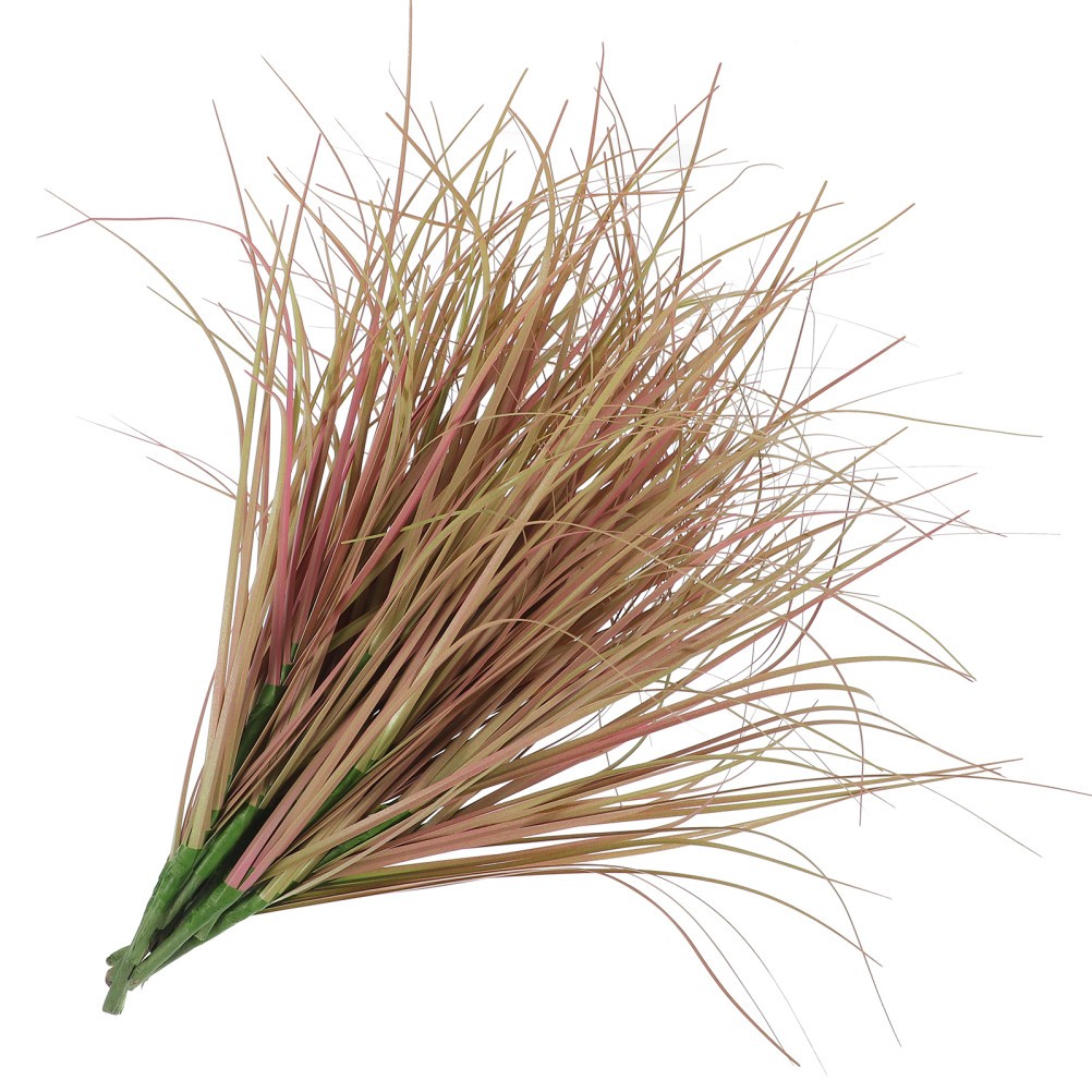 12Pcs Reusable Simulation Grass Model Brown Decorative Plant Ornament