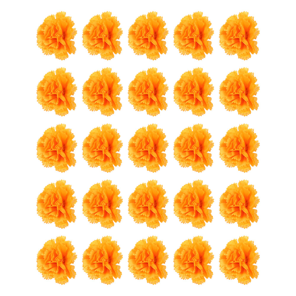 50PCS Simulation Marigold Ornament Decorative Flower Heads Garland DIY Making