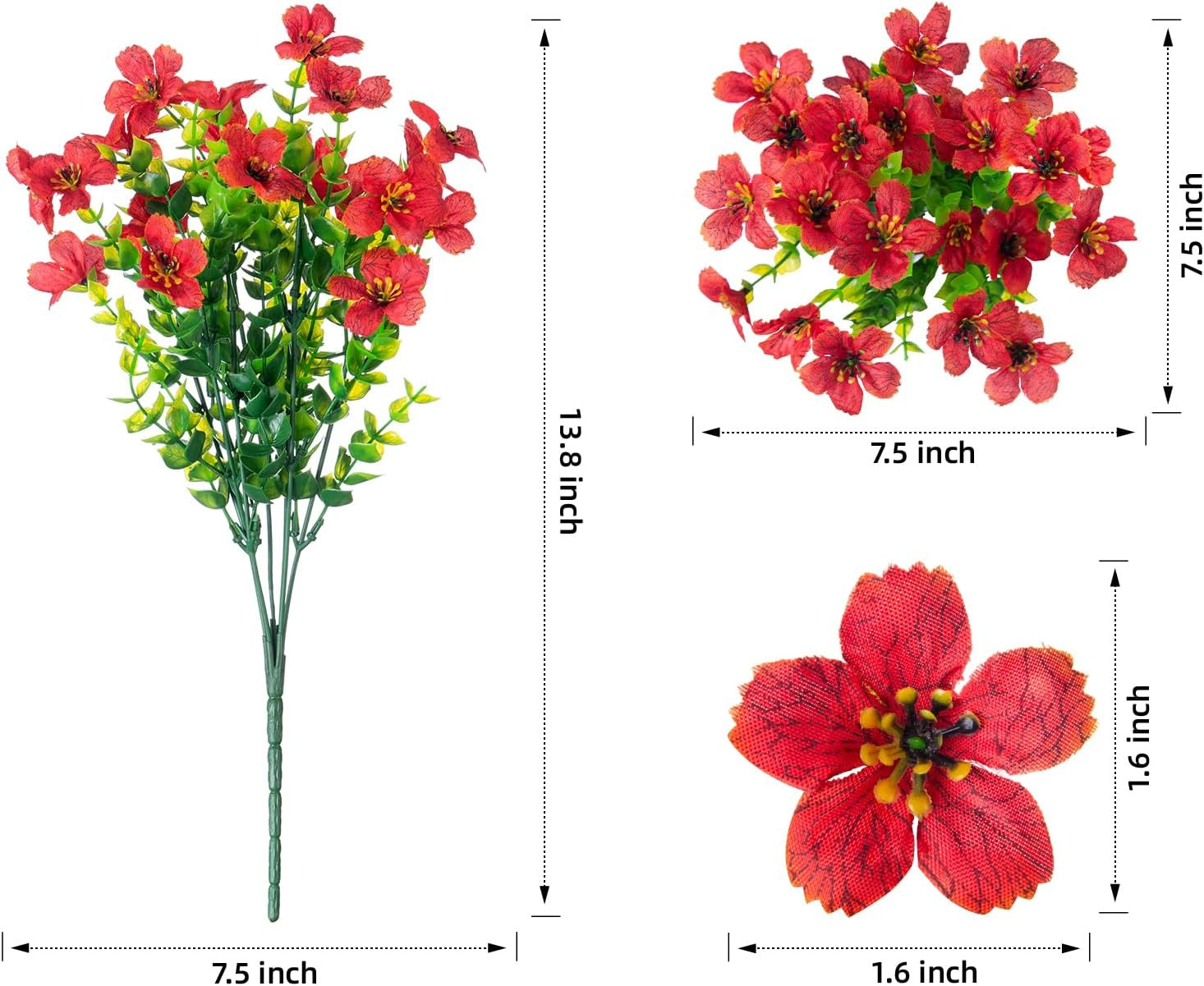 Artificial Flowers for Outdoor Indoor Garden Home Decoration, Faux Flower Daisy