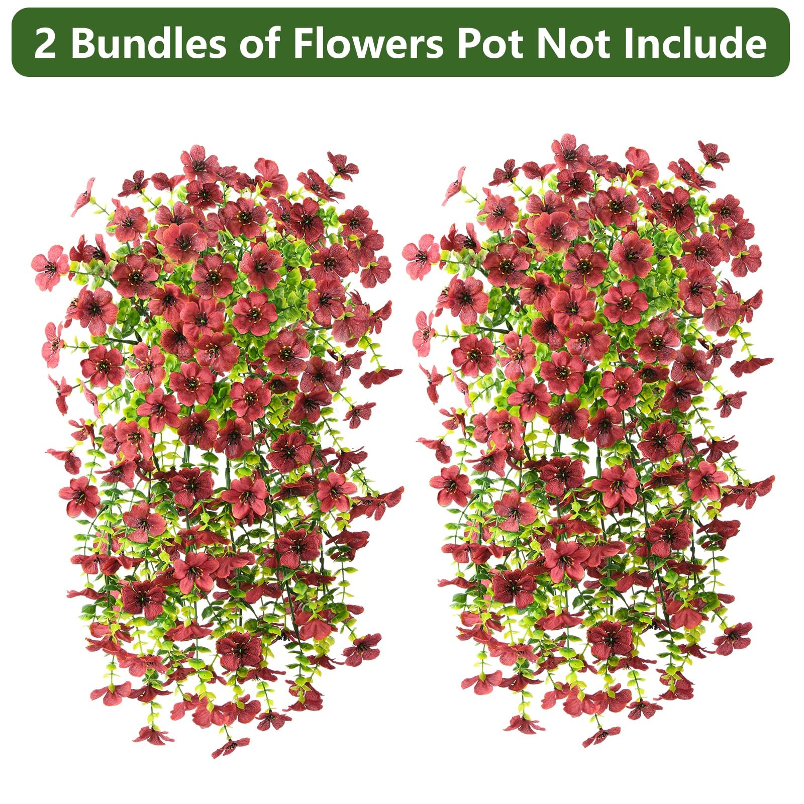 Artificial Fake Mums Flowers Plants for Outdoor Decoration, 2 PCS Faux Daisy …