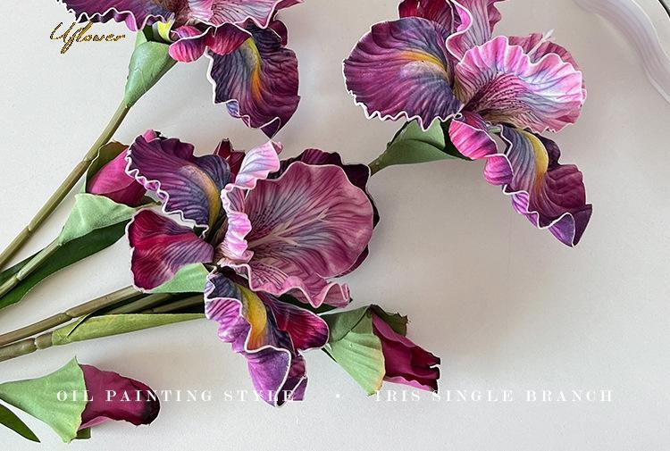 45cm Artificial Flower Rose Bouquet Iris Alice Eva Feel Fake Flower Home Wedding