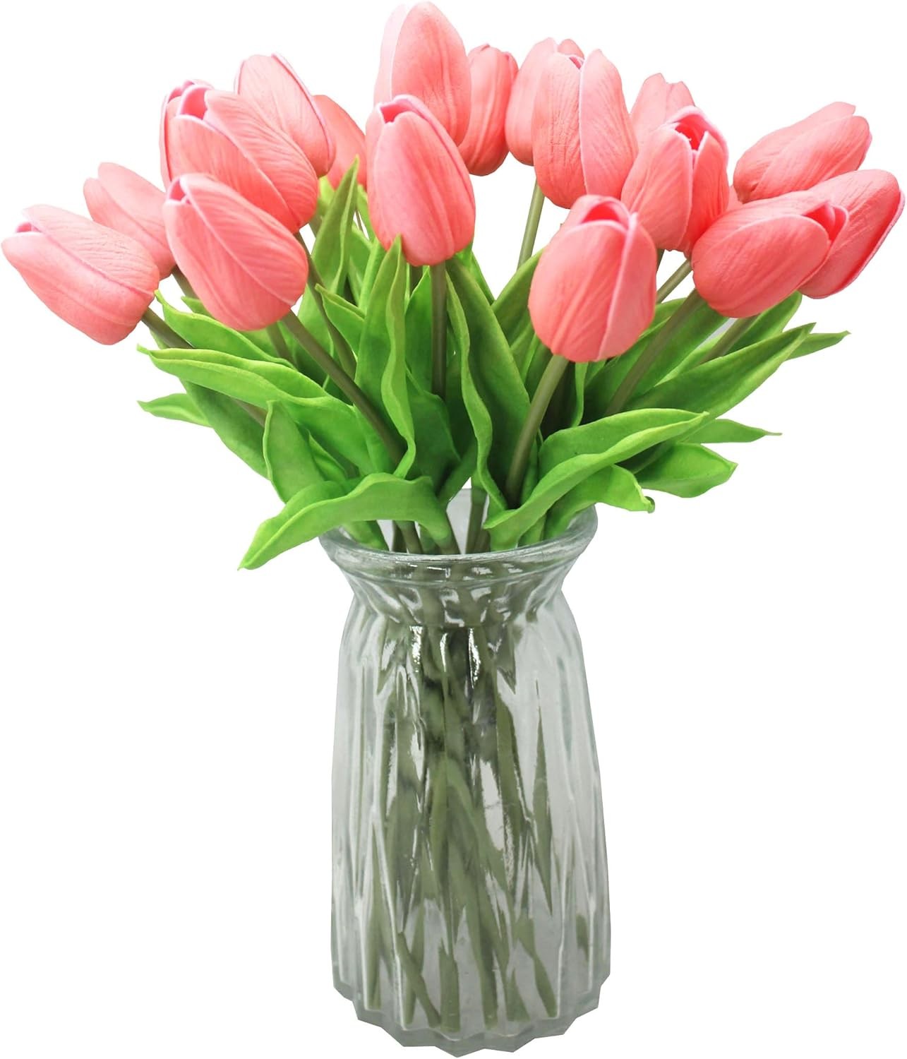 10-Heads Artificial Flowers PU Mini Real Touch Tulip Bouquets for Home Wedding P