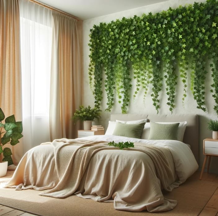 Faux Ivy Garland 12PCS 84FT Artificial Hanging Vine Wall Decor for Home Garden