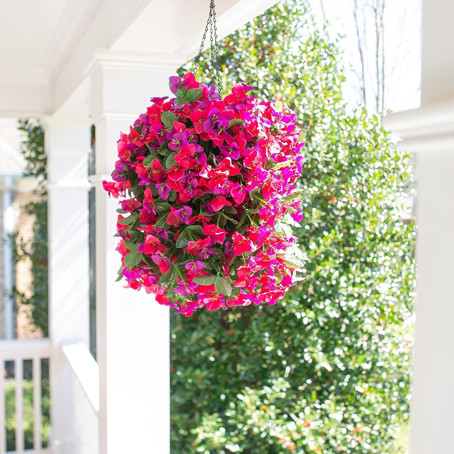 UV Resistant Faux Bougainvillea Plants – 3PCS Silk Flowers for Outdoor Decor