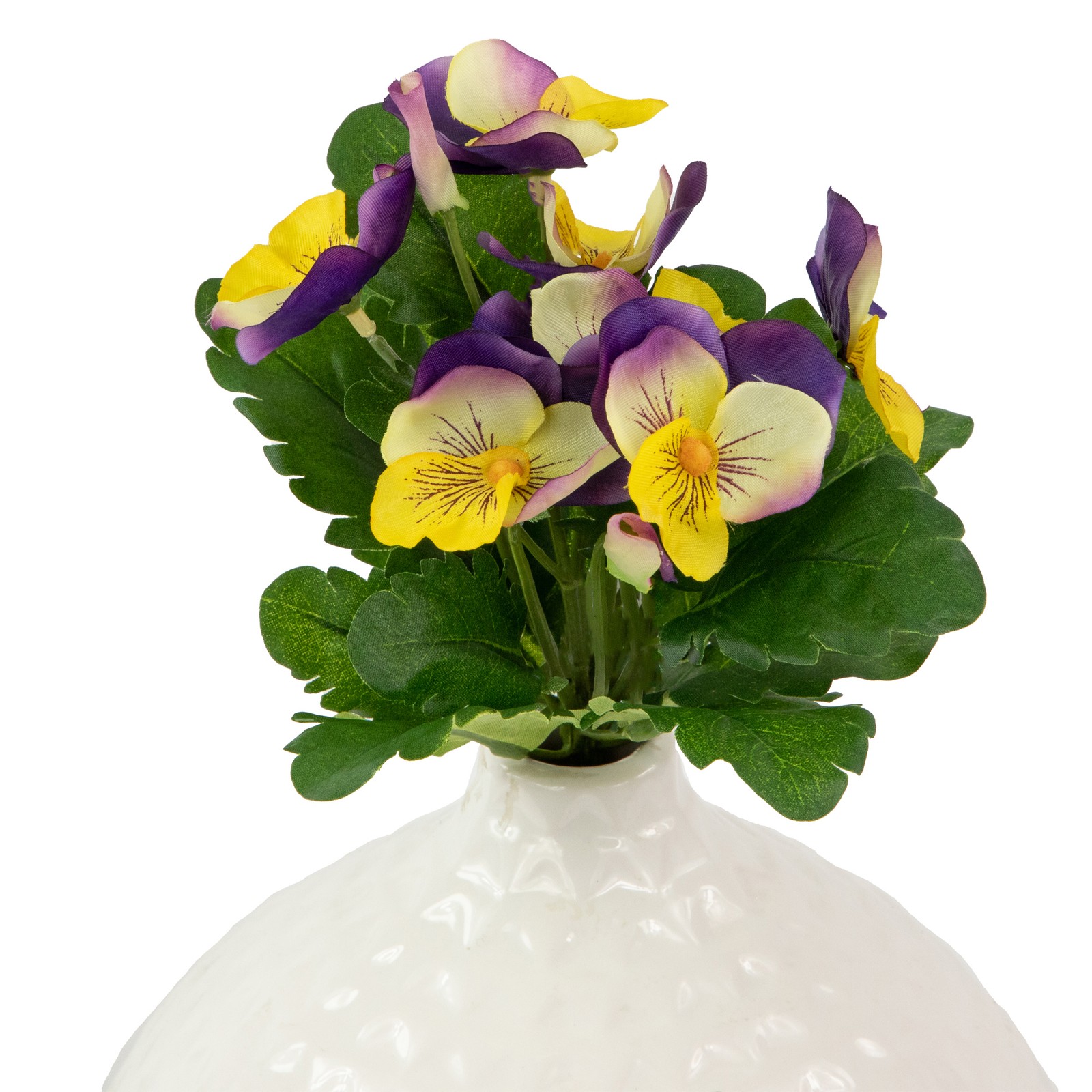 Allstate 8″ Lavender and Yellow Pansy Artificial Silk Floral Bouquet