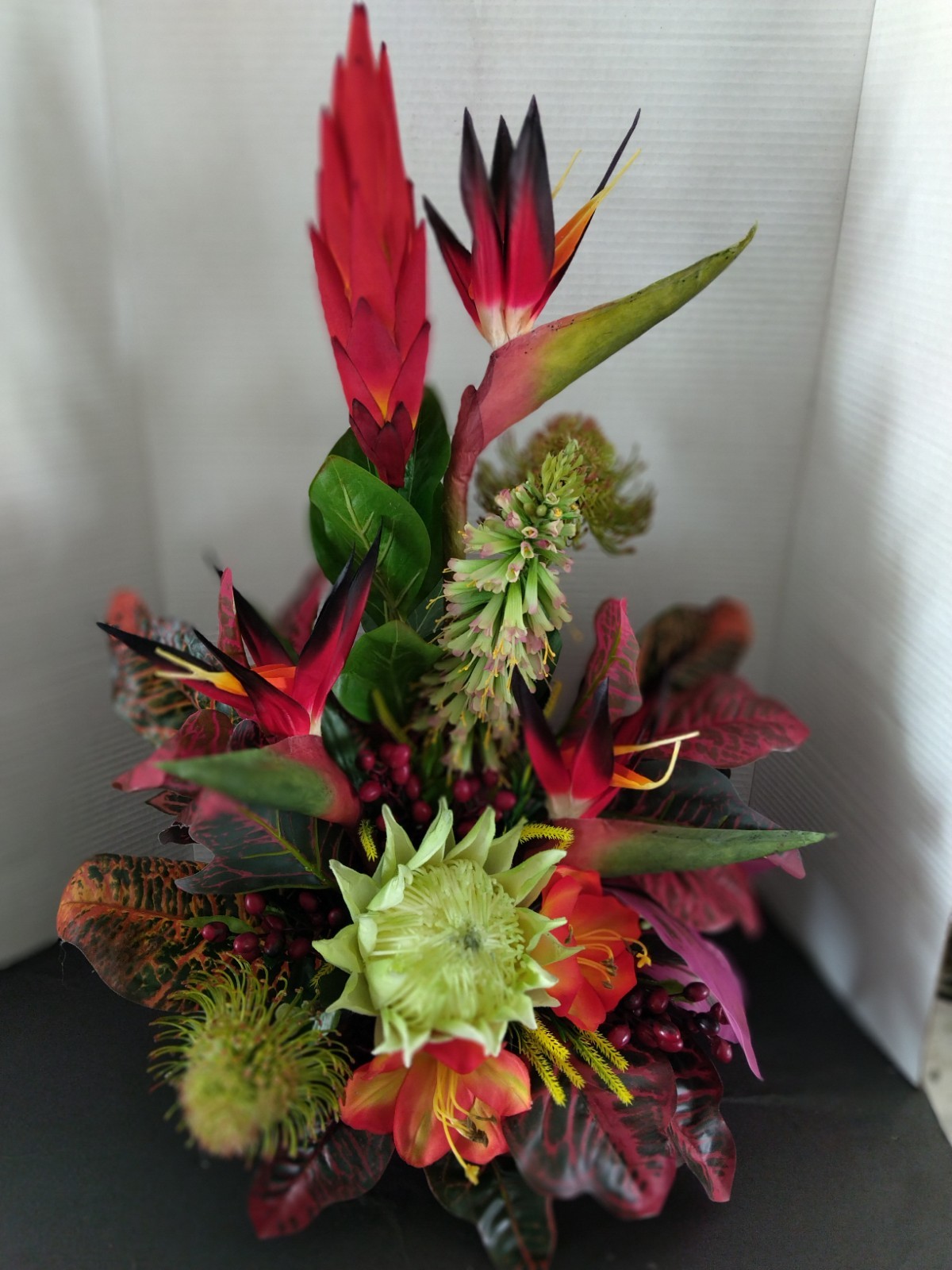 Artificial Tropical table centerpiece
