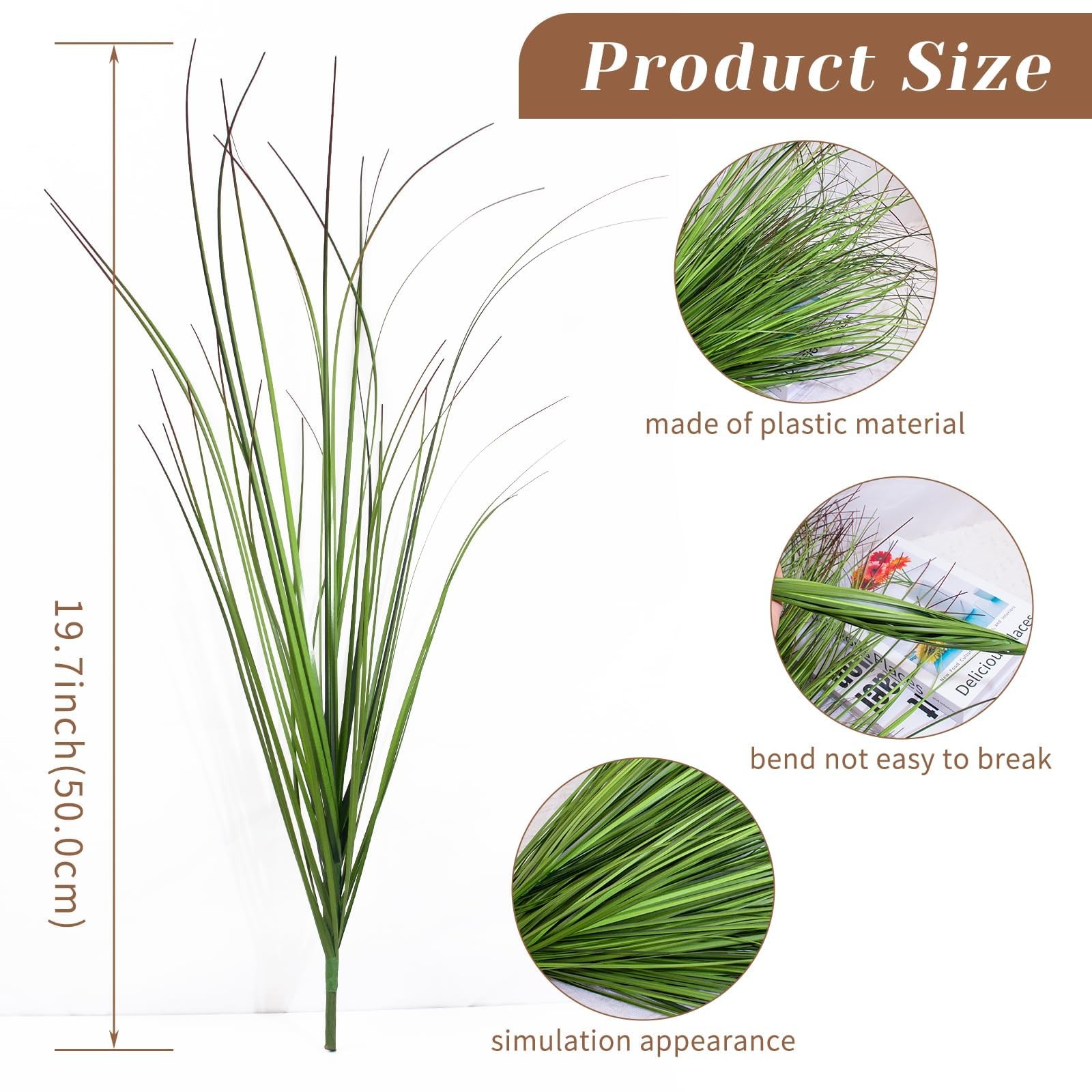 Plantas artificiales para exteriores y decoración del hogar (Cola verde y roja)