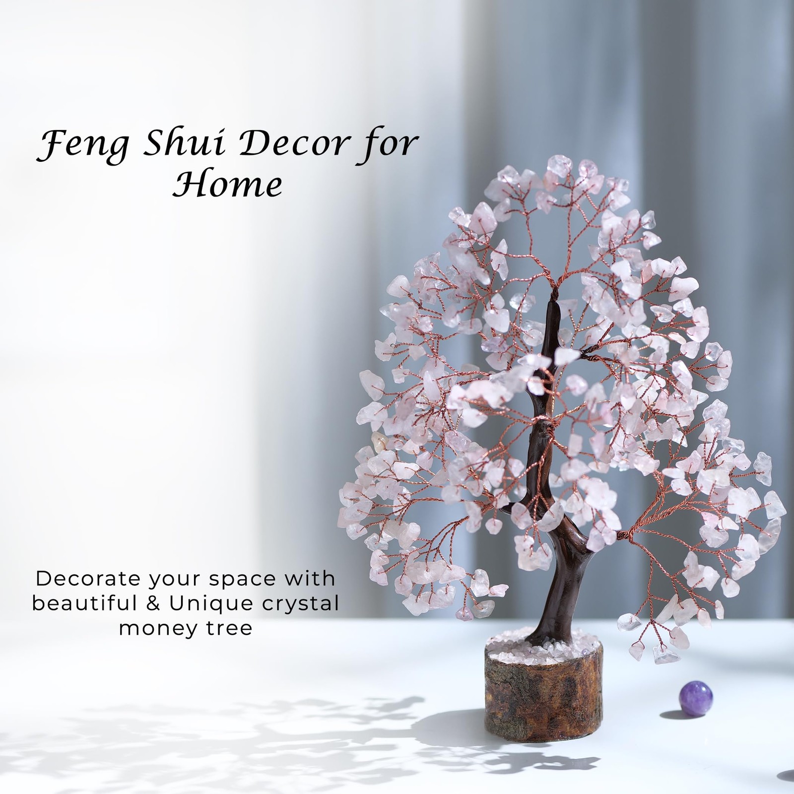 Rose Quartz, Gemstone Tree, Crystal Tree, Reiki Decor, Crystal Gifts for , Ro…