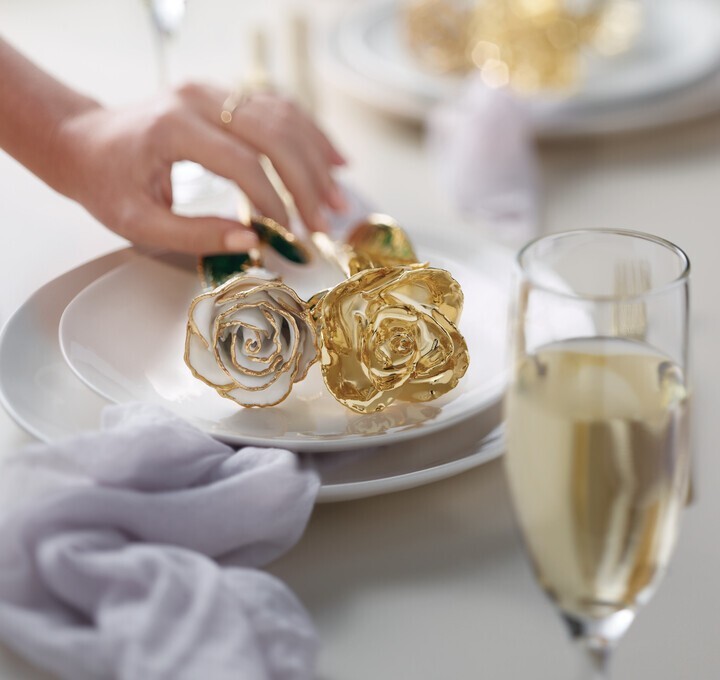 Genuine 24K Gold Rose
