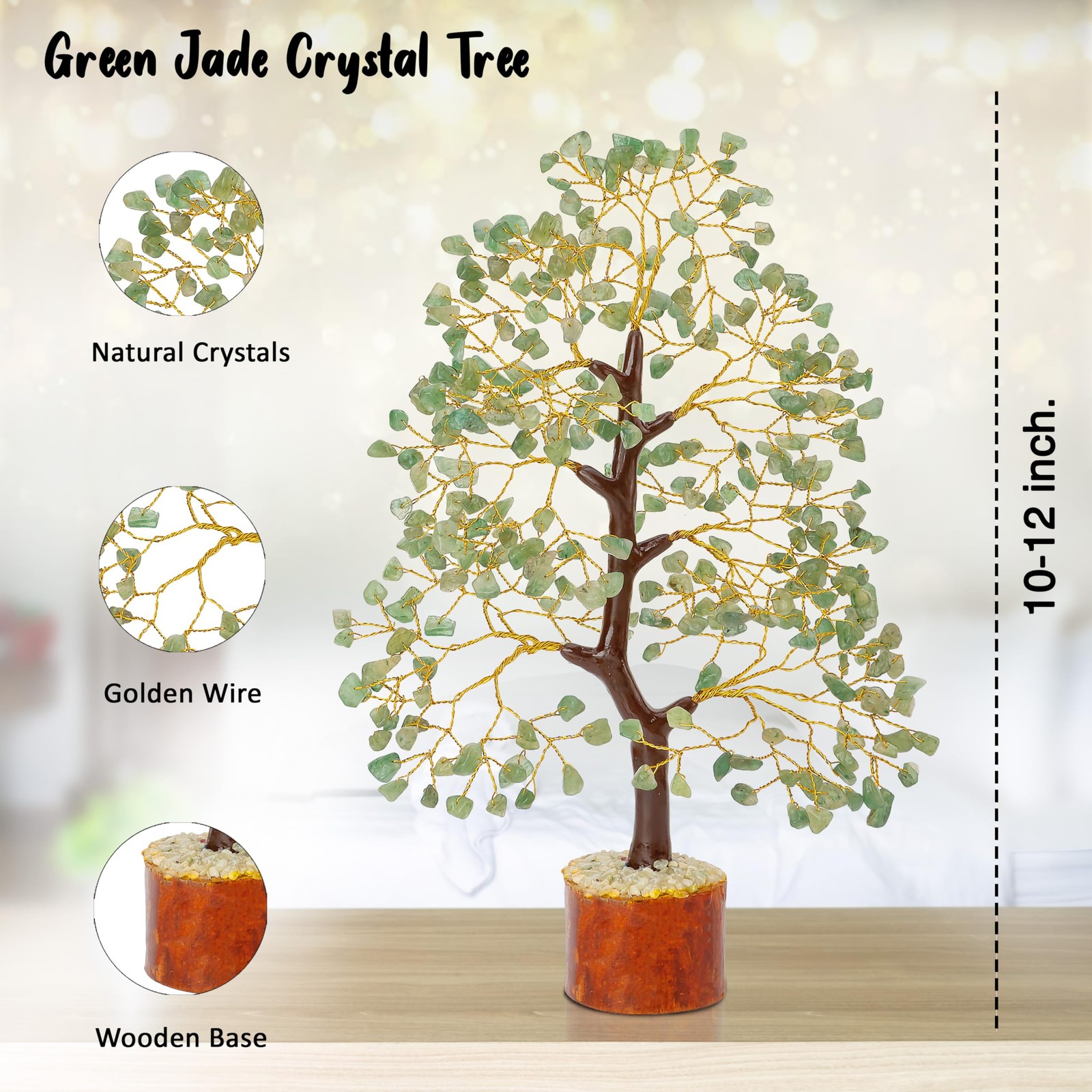 ® Green Jade Crystal Tree of Life, Birthday Gifts for Women & Men