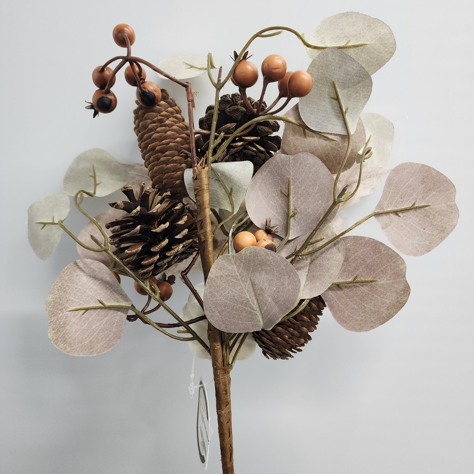 Set of 2 Rustic Autumn Faux Pumpkin and Maple Leaf 17″ Floral Sprays