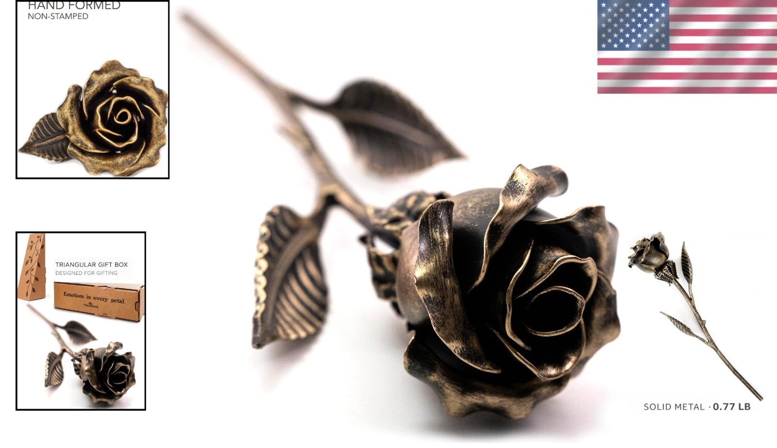 Handcrafted Bronze Rose – Forever Flower Keepsake