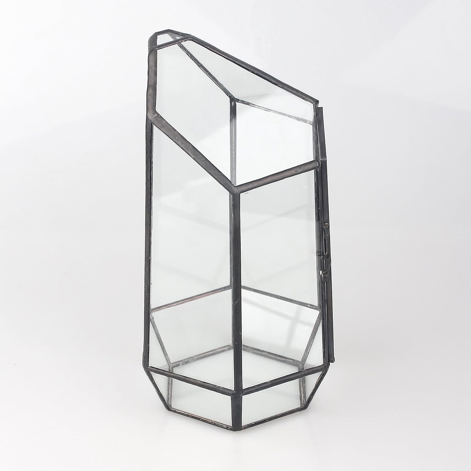 Compact Irregular Glass Terrarium Planter – 5.1” Indoor Decor for Moss & Fern