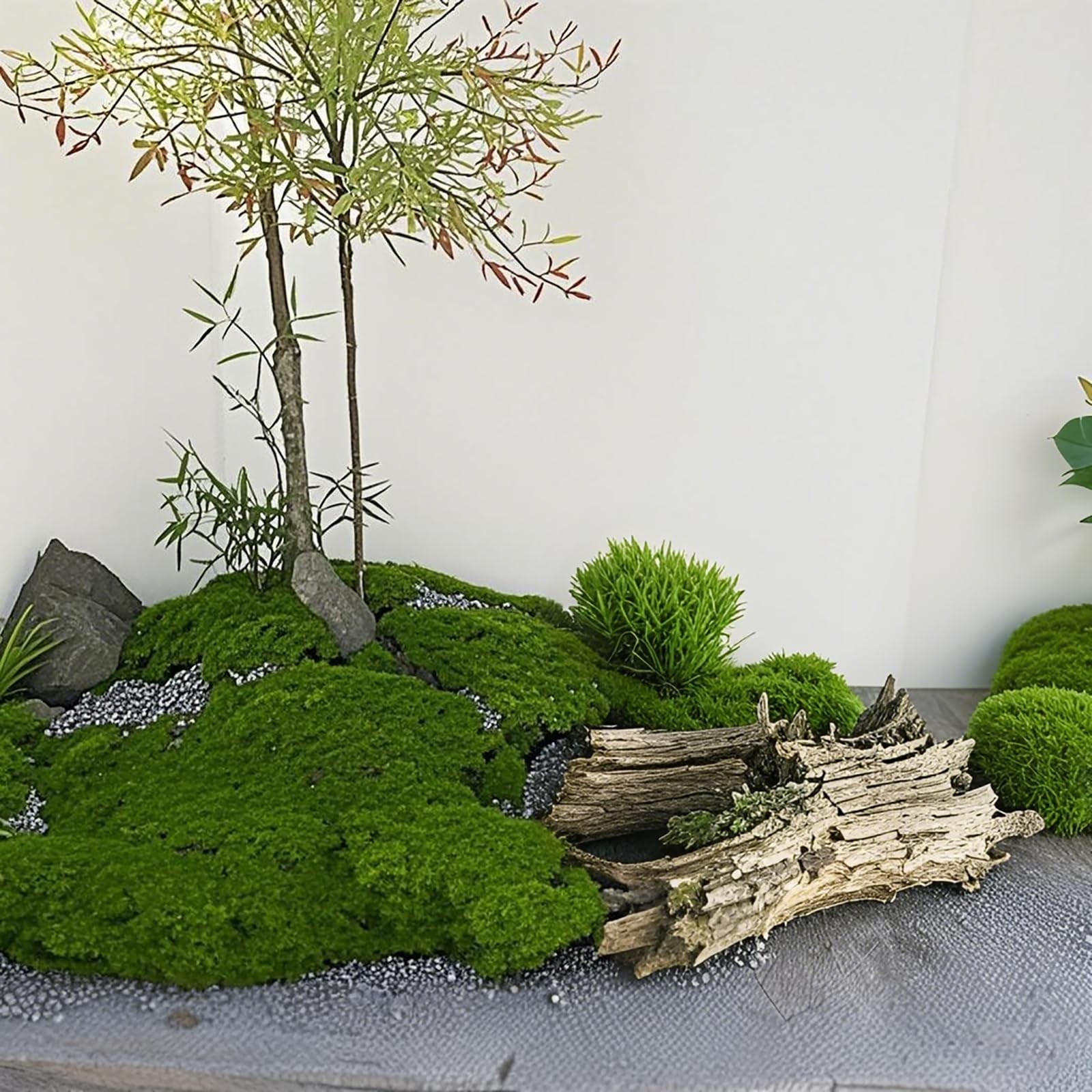 Fake Green Moss for Decorating, Artificial Moss for Aquarium Model Crafts Tab…