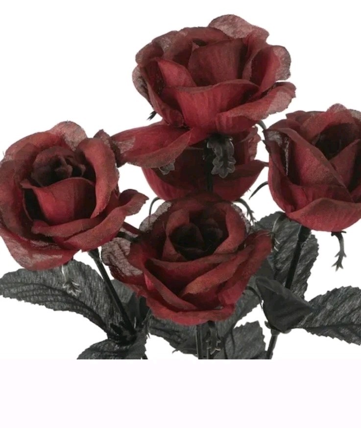 NIP Bundle Of 12 Red, Blue & Purple Faux Rose Bouquets!